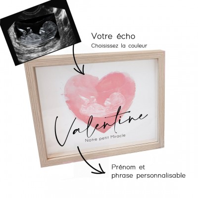 Annonce de grossesse à maman, cadre photo échographie, cadre photo