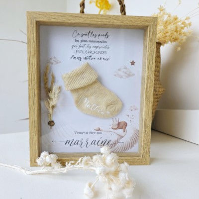 Cadre chaussette demande marraine