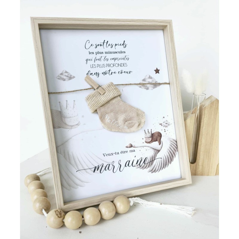 Cadre demande marraine petite chaussette