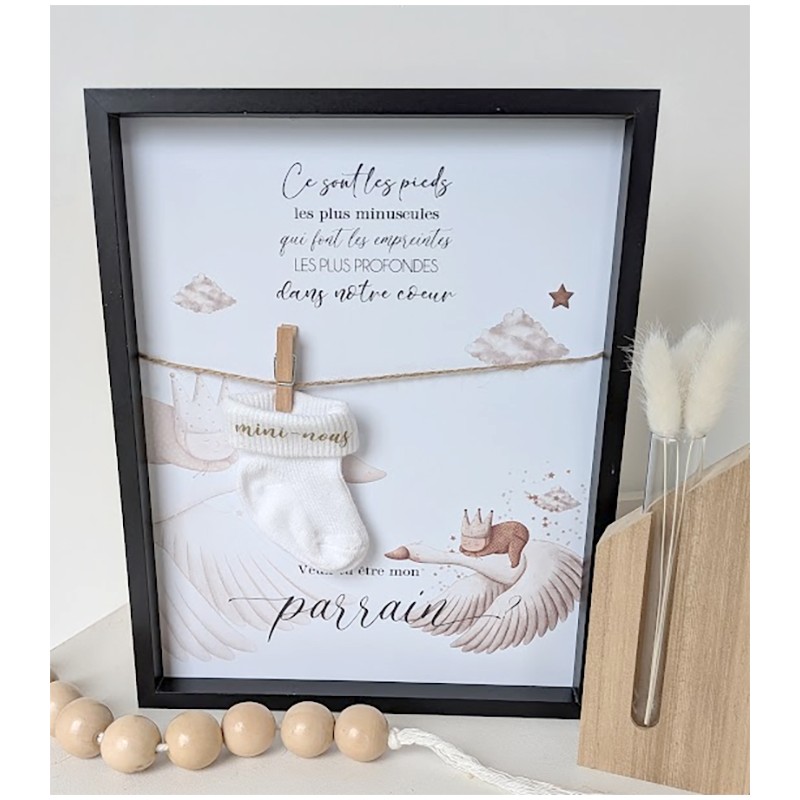 Cadre demande Parrain petite chaussette Mini-nous