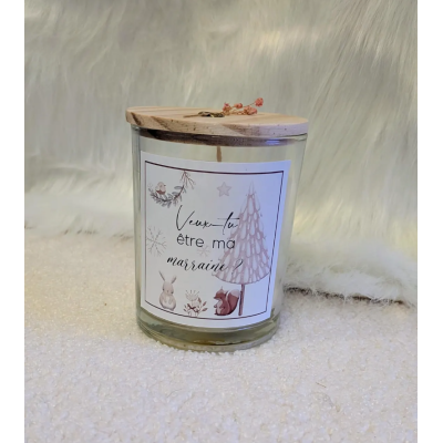 Bougie demande marraine décor de Noël